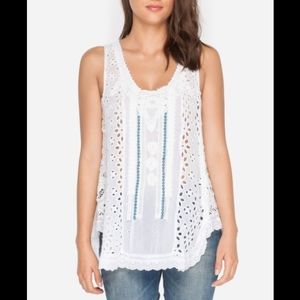 Johnny Was Lucky Georgette Eyelet Tank